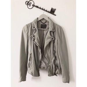 MUUBAA grey leather jacket